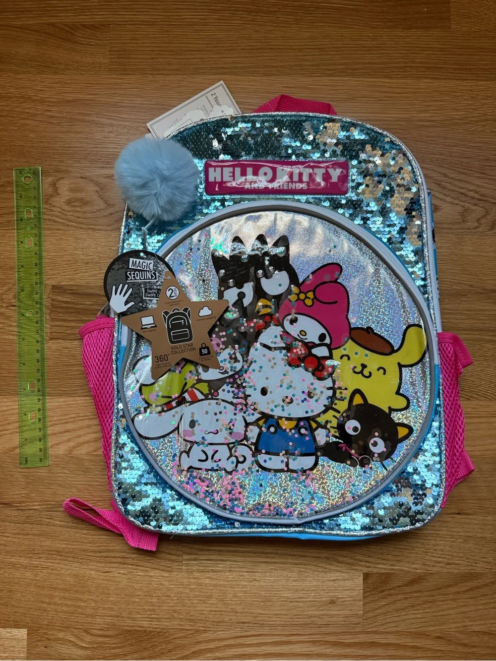 Hello Kitty and friends  color changing Sequin Backpack NWT
